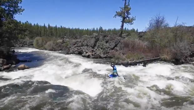 Paul Clark SUPPAUL running the "Notch" at Big Eddy on the 2017 Hala Atcha 9.6 isup paddle board.
