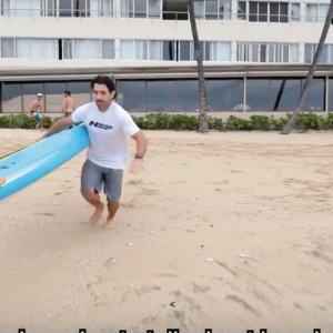 Doing proper beach starts in SUP racing