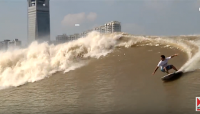 Surfing China's River Wave - The "Silver Dragon"