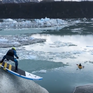 Spencer Lacy's Glacier SUP Toboggan Ride in Alaska