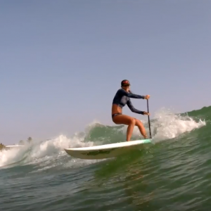 SUP Surfing with Sarah in Barbados - SJ5000X Elite Cam Footage
