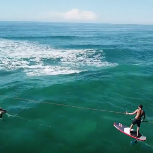 eFoil and SUP Foil tow surf session