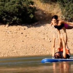 Open-Water Acroyoga on a Paddleboard