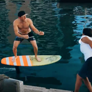 Nautical jousts with a Surf Foil! Hydrofoil pumping