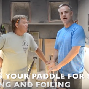 How to size, cut and glue your new paddle for sup foiling, surfing, touring and fishing.