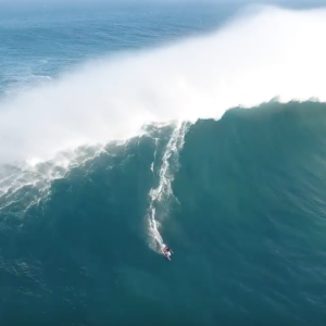 Kai Lenny Surfing on Giant Wave at Pe'ahi, Jaws Maui