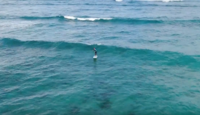 Two minutes riding one wave with SUP Foil