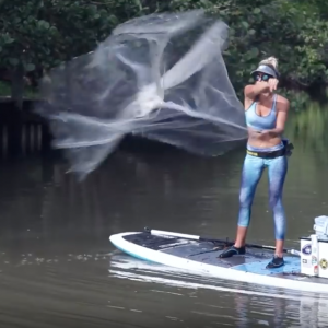 Throwing a SUP Cast Net | Salt Life