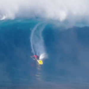 Go Behind Kai Lenny’s 20ft Jaws Lip Drop