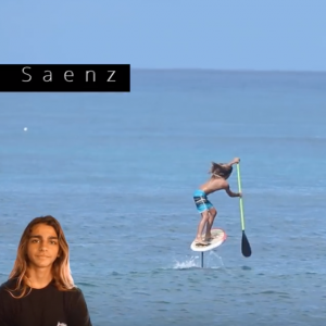 How to pump a hydrofoil. Daniel Kaahanui demonstrates and talks about how to pump back out to catch another wave on a foil surfboard. Zane Saenz shows and explains how to get a SUP foil board up on a foil in flatwater and keeping it going using the paddle and hopping up and down to keep it on a foil.