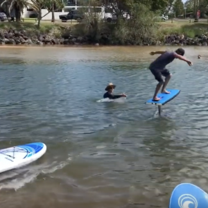 Learning how to ride a foil in Australia
