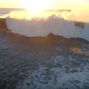Mavericks David Westendorf sunset sup