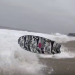 GNARLY surfboard AIRS in shorebreak!!