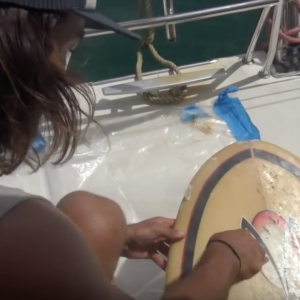 How to fix your own surfboard dings and save money - from a boat!