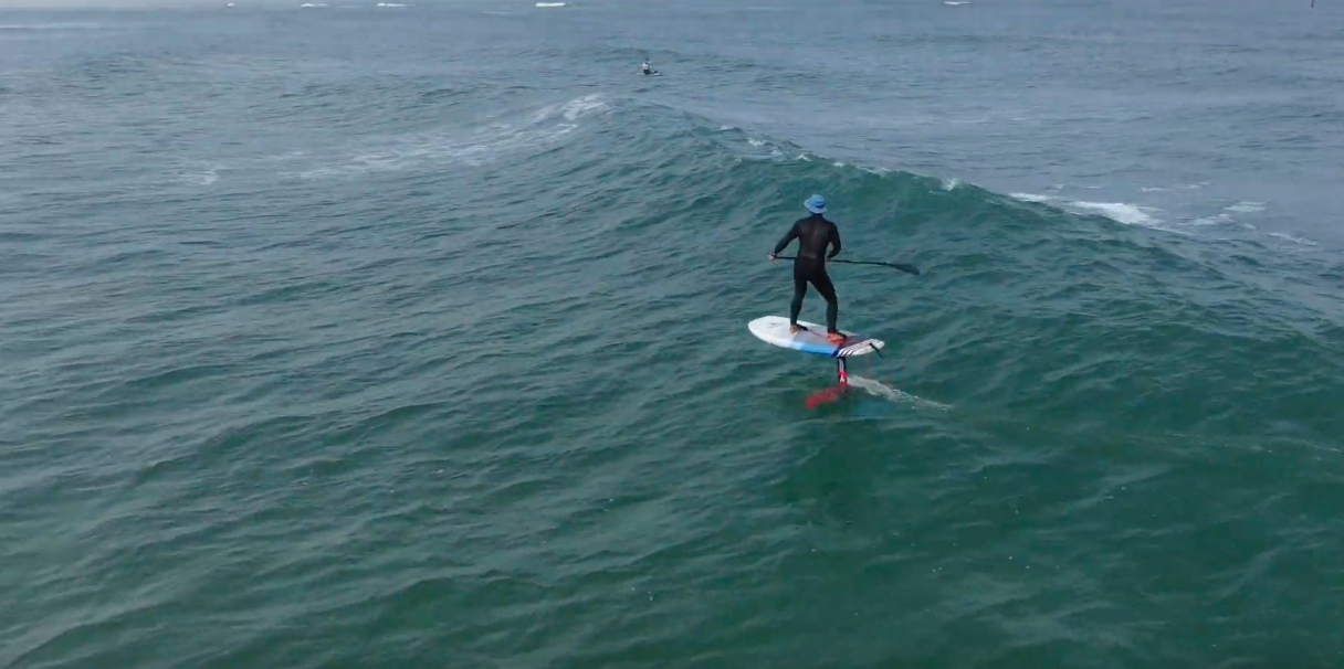 Stand up Paddle Board Foiling in South Padre Island TX, April 4 2019