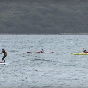 Downwind SUP Foil in Brest Bay