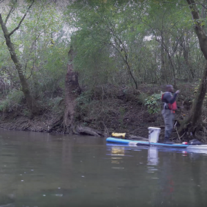 Solo River Paddle on Inflatable Stand Up Paddle Board
