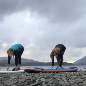 Paddle boarding warm up YOGA flow