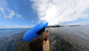 Learning to Wing Surf on your paddle board. "Baby steps"