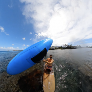 Learning to Wing Surf on your paddle board. "Baby steps"