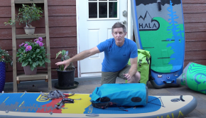 Paul Clark shows Sup World Mag how he rigs a his sup board to take on Self-support multi-day paddling trips.