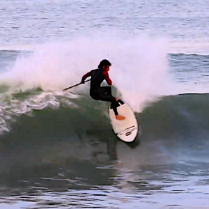 Dreamy sunset sup surfing session in New Hampshire