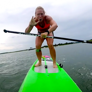 After realizing there are 9 weeks in the APP Fast Tracker, April Zilg makes it her goal to hit 9 MPH while stand up paddling. Can she reach her goal? Check out the video to find out!
