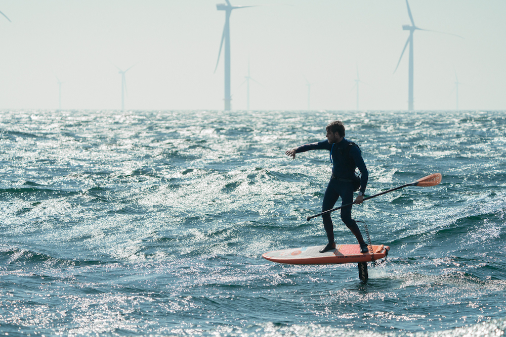 The Kattegat ocean between Denmark and Sweden offered lots of resistance and challenge as the 27-year-old paddle surfer Casper Steinfath foiled across the ocean on Sunday as the first person ever.