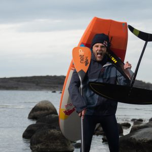 The Kattegat ocean between Denmark and Sweden offered lots of resistance and challenge as the 27-year-old paddle surfer Casper Steinfath foiled across the ocean on Sunday as the first person ever.