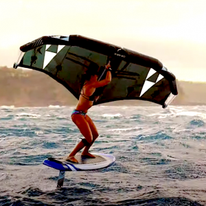 Follow SIC Maui paddler Andrea Moller on a sweet Ocean wing foiling session. Andrea is a mother, a paramedic, a big wave surfer, and a foil and downwind expert. Impressive!