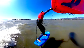 Follow Clay Island on a sweet downwind session at Berkeley Point, California. Connecting the bumps like a pro!