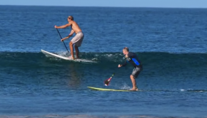 Watch a past Blue Zone SUP Surf Retreat guest progress his sup surfing during his time in Nosara Costa Rica.