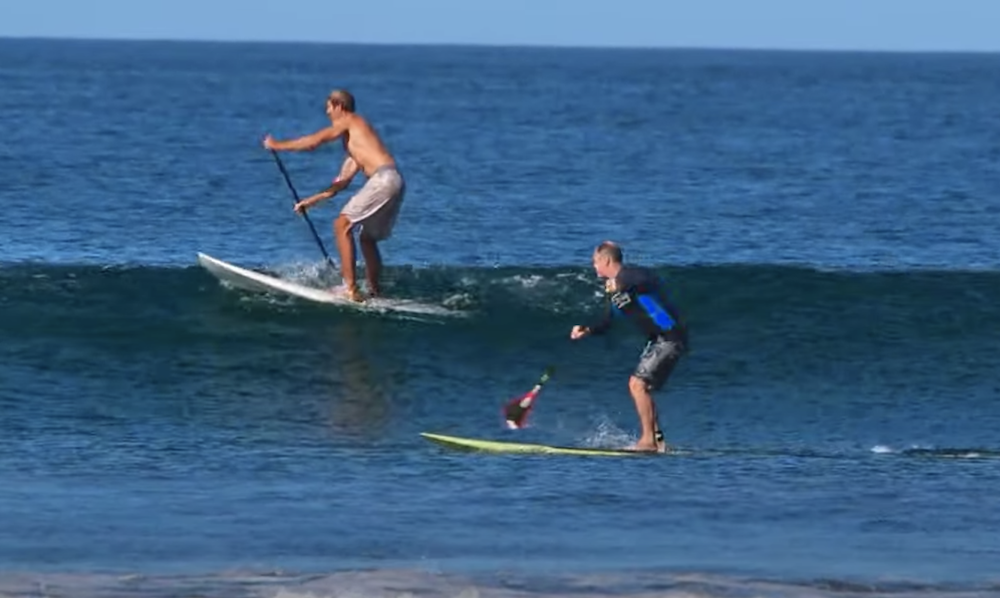 SUP Surfing in Nosara Costa Rica with Blue Zone Surf Retreat SUP