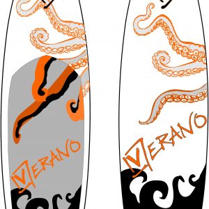 New Verano SUPs with X-Woven Drop-Stitch construction . The diagonally arranged threads can absorb high forces and improve the torsional and bending stiffness of the boards. This enables further material savings and allows the Octopus SUPs to be manufactured with exceptionally low weight and particularly compact pack size.