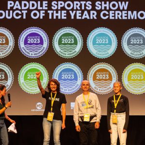 Any exhibitor at the Paddle Sports Show can submit their products. Winners are chosen by a panel of judges, and the only condition is that the product must be present at the show to win.