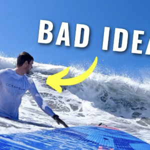 share 4 mistakes to avoid when paddling out through surf.