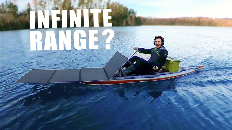 Follow RCLifeON has he modifies a standup paddle board with an aluminium frame and attaches a solar panel and electric motor to travel infinitely on a lake. Interesting project!