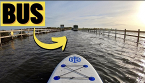 Mersea Island is the UK's most easterly inhabited island and there is one road on and one road off, The Strood. When the tide is over 5m, the road gets covered by the sea 🌊 Follow Mat paddle boarding on this flooded road!
