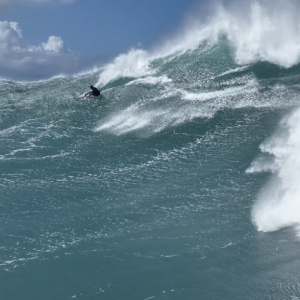 A bit of big wave surfing to switch things up! Kai Lenny goes XXL at Pe'ahi on a tow-in session.